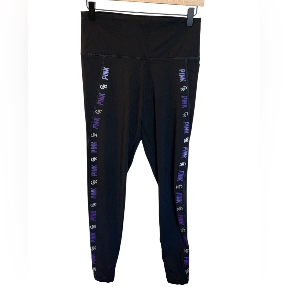 PINK Victorias Secret Black Colorado Rockies Leggings Size Medium